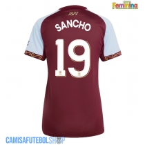 Camisa de time de futebol Aston Villa Jadon Sancho #19 Replicas 1º Equipamento Feminina 2025-26 Manga Curta